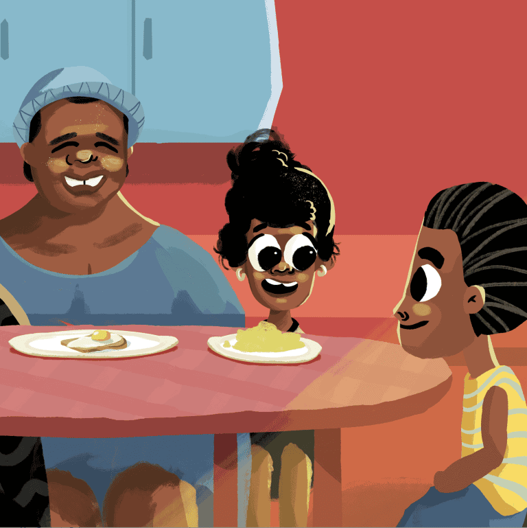 How do you want your Eggs - family in the kitchen