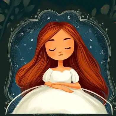 Beautifully illustrated book cover of Sleeping Beauty