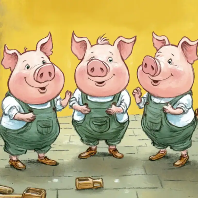The Three Little Pigs story image