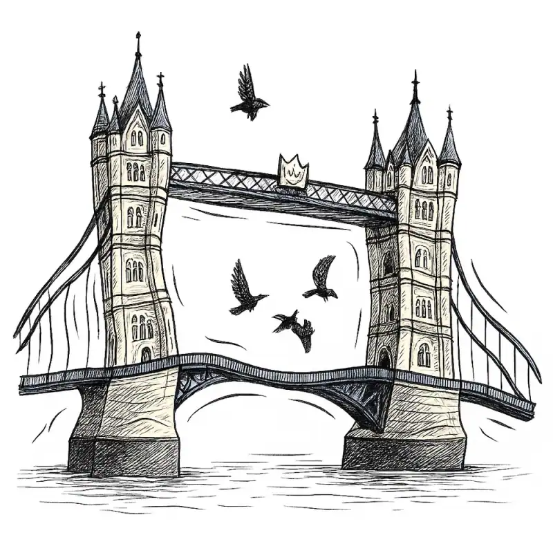 Curved Tower Bridge buckling under pressure