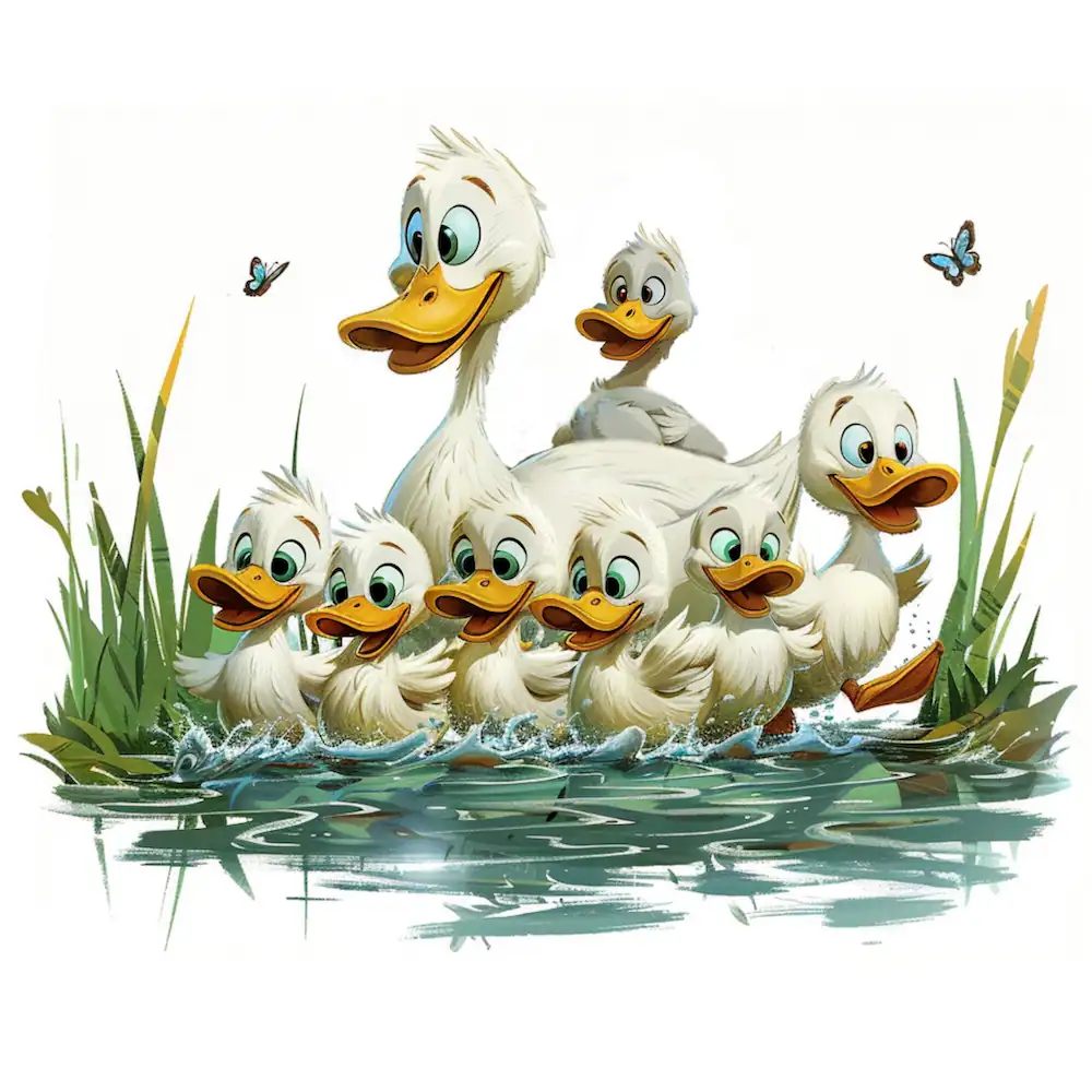 ugly duckling and family go on river