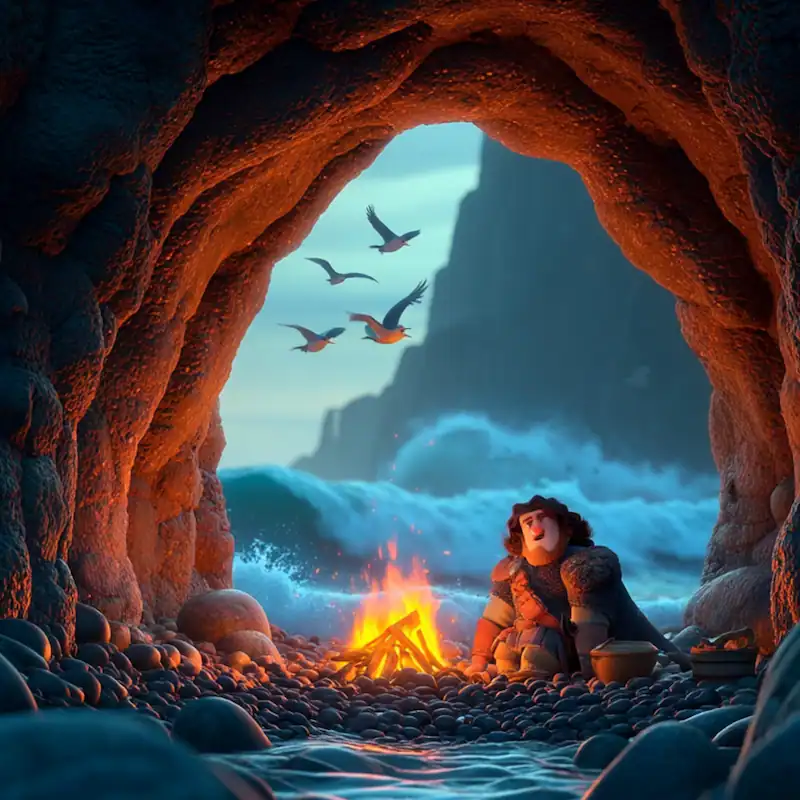 Cave by the Sea Robert Bruce and the Spider: Cave by the Sea