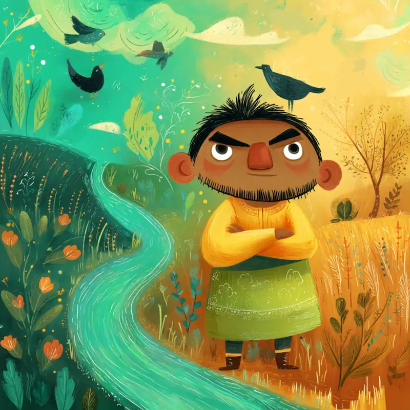 Datu Rey stands with crossed arms beside a river in Maria Makiling