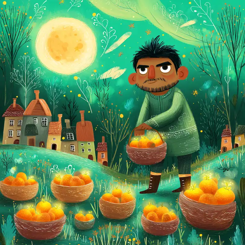 Datu Rey gathers fruit as the mountain’s blessing fades in Maria Makiling