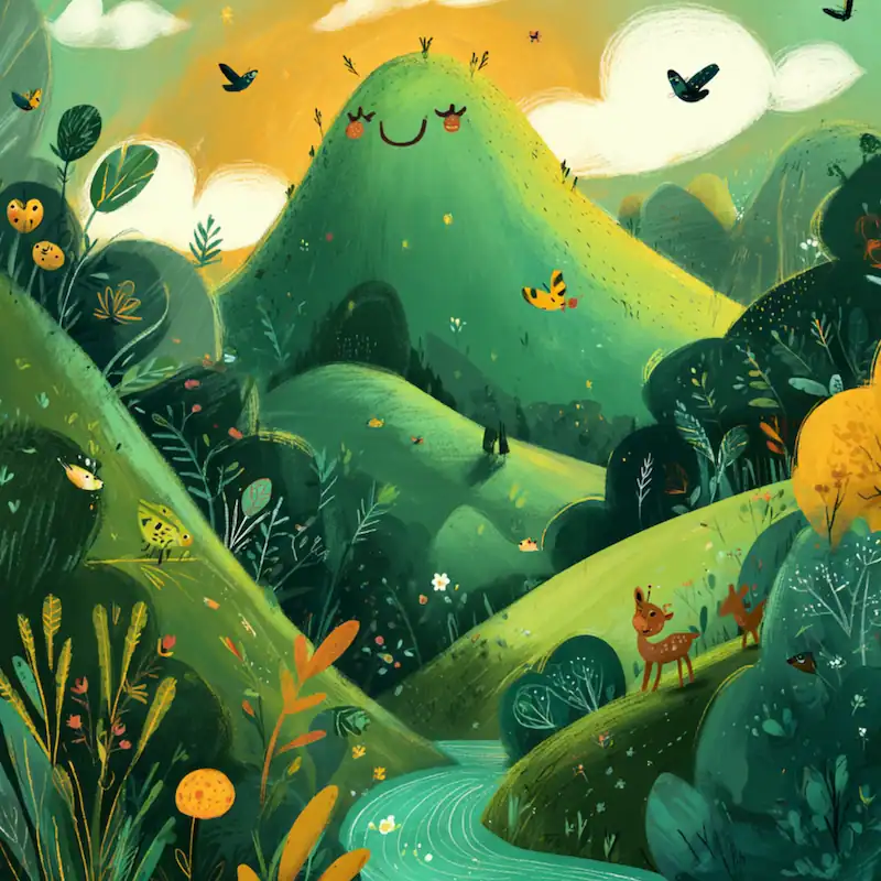 The gentle mountain of Maria Makiling watches over forests and animals in a Philippine folktale for kids
