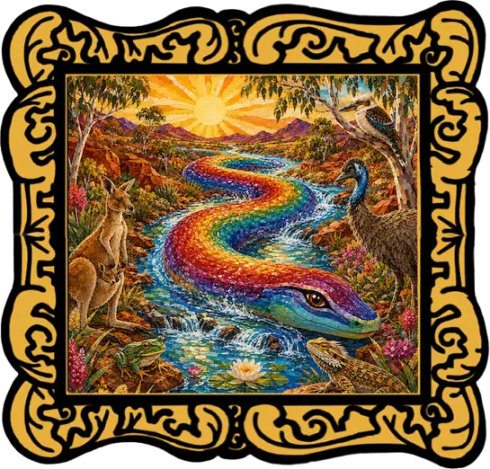 The Rainbow Serpent read-aloud audio cover