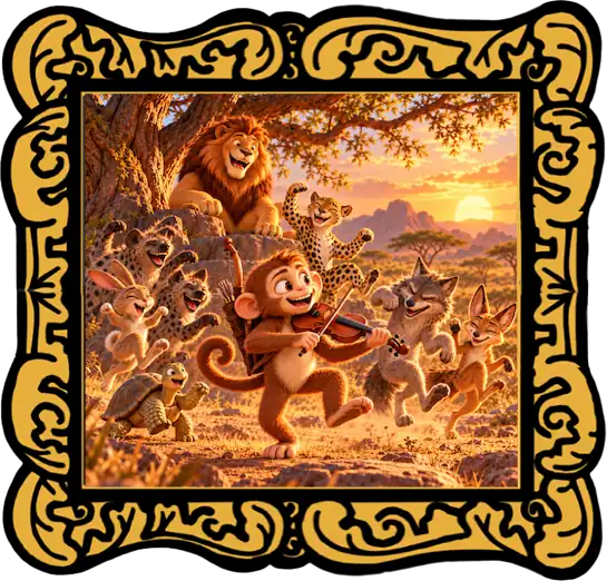 Audio cover for The Monkey’s Fiddle South African folk tale
