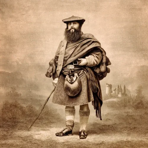 Kooky Kids World whimsical Scottish warrior costume for kids, perfect for dress-up and imaginative play in the UK.