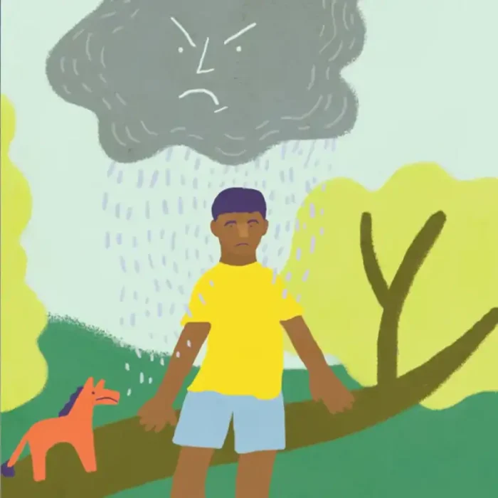 Grumpy Cloud Whenever Fafa try to play, Grumpy Cloud would make everything sad.